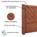 Conjunto de Cabeceira Casal com Recamier Vicenza Veludo Cobre