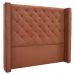 Conjunto de Cabeceira Casal com Recamier Vicenza Veludo Cobre
