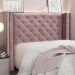 Conjunto de Cabeceira Casal com Recamier Vicenza Veludo Lilás