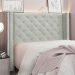 Conjunto de Cabeceira Casal com Recamier Vicenza Veludo Prata