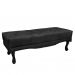 Conjunto de Cabeceira Casal com Recamier Vicenza Veludo Preto