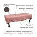Conjunto de Cabeceira Casal com Recamier Vicenza Veludo Rosa