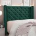 Conjunto de Cabeceira Casal com Recamier Vicenza Veludo Verde