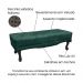 Conjunto de Cabeceira Casal com Recamier Vicenza Veludo Verde