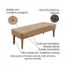 Conjunto de Cabeceira King com Recamier Gênova Suede Bege
