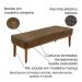Conjunto de Cabeceira King com Recamier Gênova Suede Caramelo