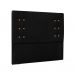 Conjunto de Cabeceira King com Recamier Gênova Suede Preto