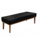Conjunto de Cabeceira King com Recamier Gênova Suede Preto