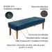 Conjunto de Cabeceira King com Recamier Gênova Veludo Azul Marinho