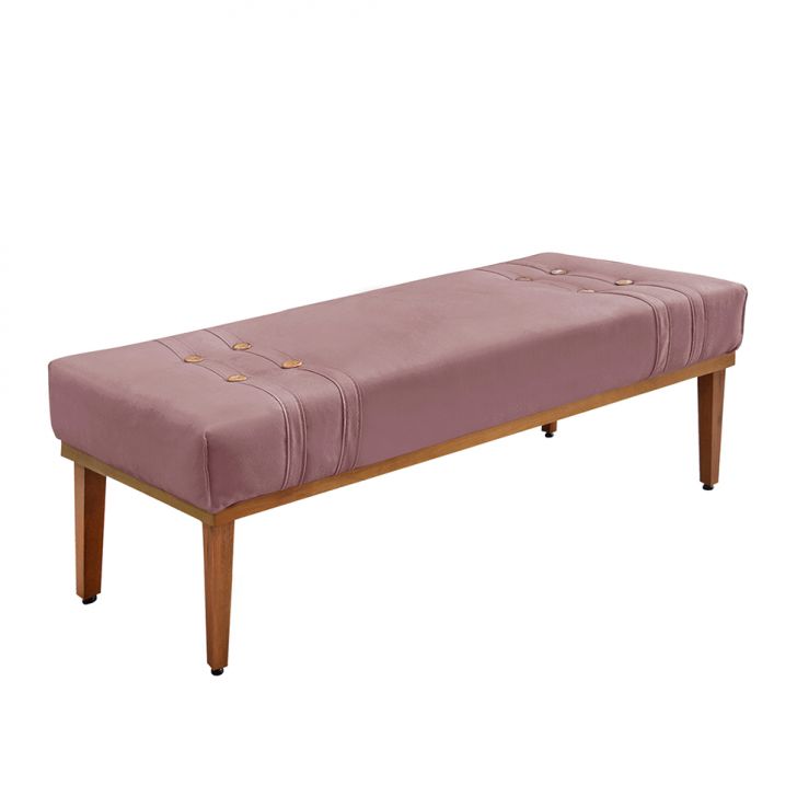 Conjunto de Cabeceira King com Recamier Gênova Veludo Lilás
