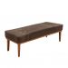 Conjunto de Cabeceira King com Recamier Gênova Veludo Marrom
