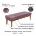 Conjunto de Cabeceira King com Recamier Gênova Veludo Uva