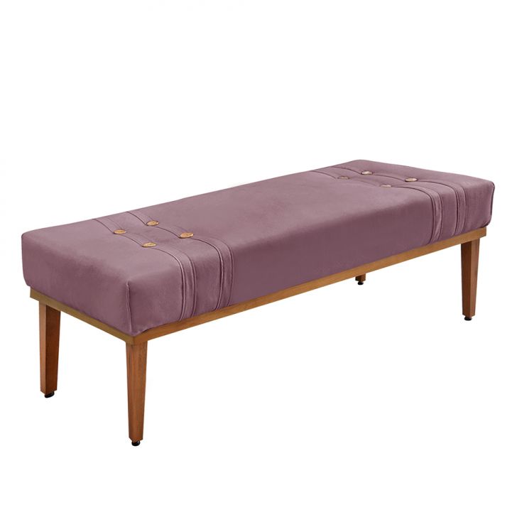 Conjunto de Cabeceira King com Recamier Gênova Veludo Uva