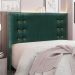 Conjunto de Cabeceira King com Recamier Gênova Veludo Verde