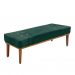 Conjunto de Cabeceira King com Recamier Gênova Veludo Verde