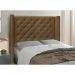 Conjunto de Cabeceira King com Recamier Vicenza Suede Caramelo