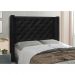 Conjunto de Cabeceira King com Recamier Vicenza Suede Preto