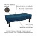Conjunto de Cabeceira King com Recamier Vicenza Veludo Azul Marinho