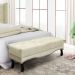 Conjunto de Cabeceira King com Recamier Vicenza Veludo Bege