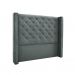 Conjunto de Cabeceira King com Recamier Vicenza Veludo Cinza
