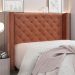 Conjunto de Cabeceira King com Recamier Vicenza Veludo Cobre