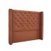 Conjunto de Cabeceira King com Recamier Vicenza Veludo Cobre