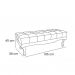 Conjunto de Cabeceira King com Recamier Vicenza Veludo Marrom