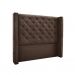 Conjunto de Cabeceira King com Recamier Vicenza Veludo Marrom
