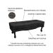 Conjunto de Cabeceira King com Recamier Vicenza Veludo Preto