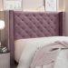 Conjunto de Cabeceira King com Recamier Vicenza Veludo Uva