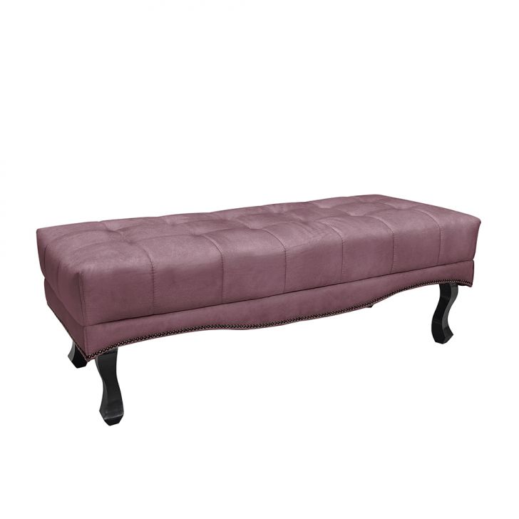 Conjunto de Cabeceira King com Recamier Vicenza Veludo Uva