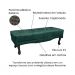 Conjunto de Cabeceira King com Recamier Vicenza Veludo Verde