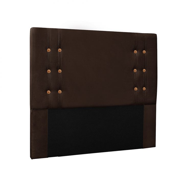 Conjunto de Cabeceira Queen com Recamier Gênova Suede Café