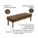Conjunto de Cabeceira Queen com Recamier Gênova Suede Caramelo