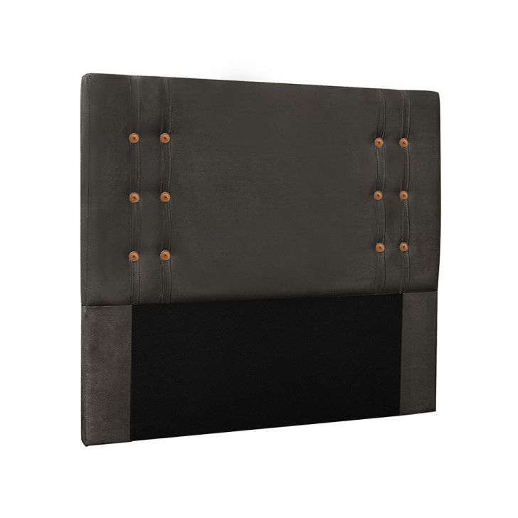Conjunto de Cabeceira Queen com Recamier Gênova Suede Cinza