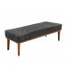 Conjunto de Cabeceira Queen com Recamier Gênova Suede Cinza