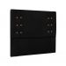 Conjunto de Cabeceira Queen com Recamier Gênova Suede Preto