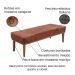 Conjunto de Cabeceira Queen com Recamier Gênova Veludo Cobre