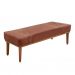 Conjunto de Cabeceira Queen com Recamier Gênova Veludo Cobre