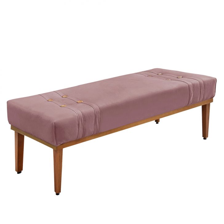 Conjunto de Cabeceira Queen com Recamier Gênova Veludo Lilás