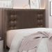 Conjunto de Cabeceira Queen com Recamier Gênova Veludo Marrom