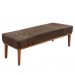 Conjunto de Cabeceira Queen com Recamier Gênova Veludo Marrom
