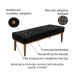 Conjunto de Cabeceira Queen com Recamier Gênova Veludo Preto