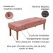Conjunto de Cabeceira Queen com Recamier Gênova Veludo Rosa