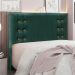 Conjunto de Cabeceira Queen com Recamier Gênova Veludo Verde