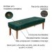 Conjunto de Cabeceira Queen com Recamier Gênova Veludo Verde