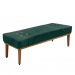 Conjunto de Cabeceira Queen com Recamier Gênova Veludo Verde