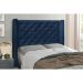 Conjunto de Cabeceira Queen com Recamier Vicenza Suede Azul