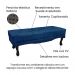 Conjunto de Cabeceira Queen com Recamier Vicenza Suede Azul