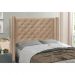 Conjunto de Cabeceira Queen com Recamier Vicenza Suede Bege